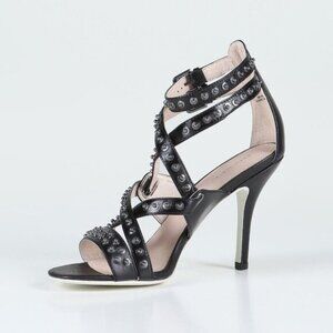 DIESEL Atomic Blondie Rivette Black Heels *7 NIB